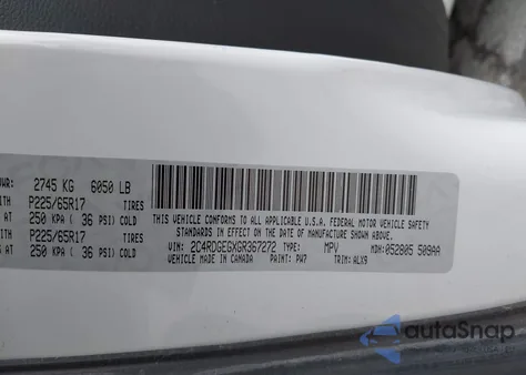 2016 Dodge Grand Caravan R/T z USA, uszkodzony, nr VIN 2C4RDGEGXGR367272